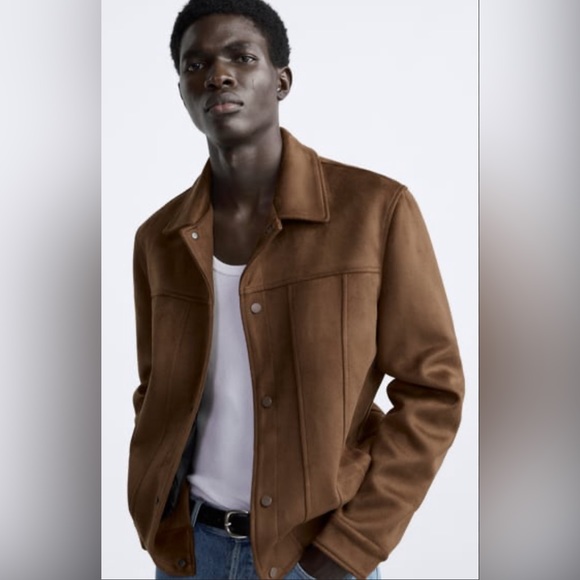 NWT  Zara Casadora  Faux Suede  jacket for men’s Size XL - Picture 2 of 12